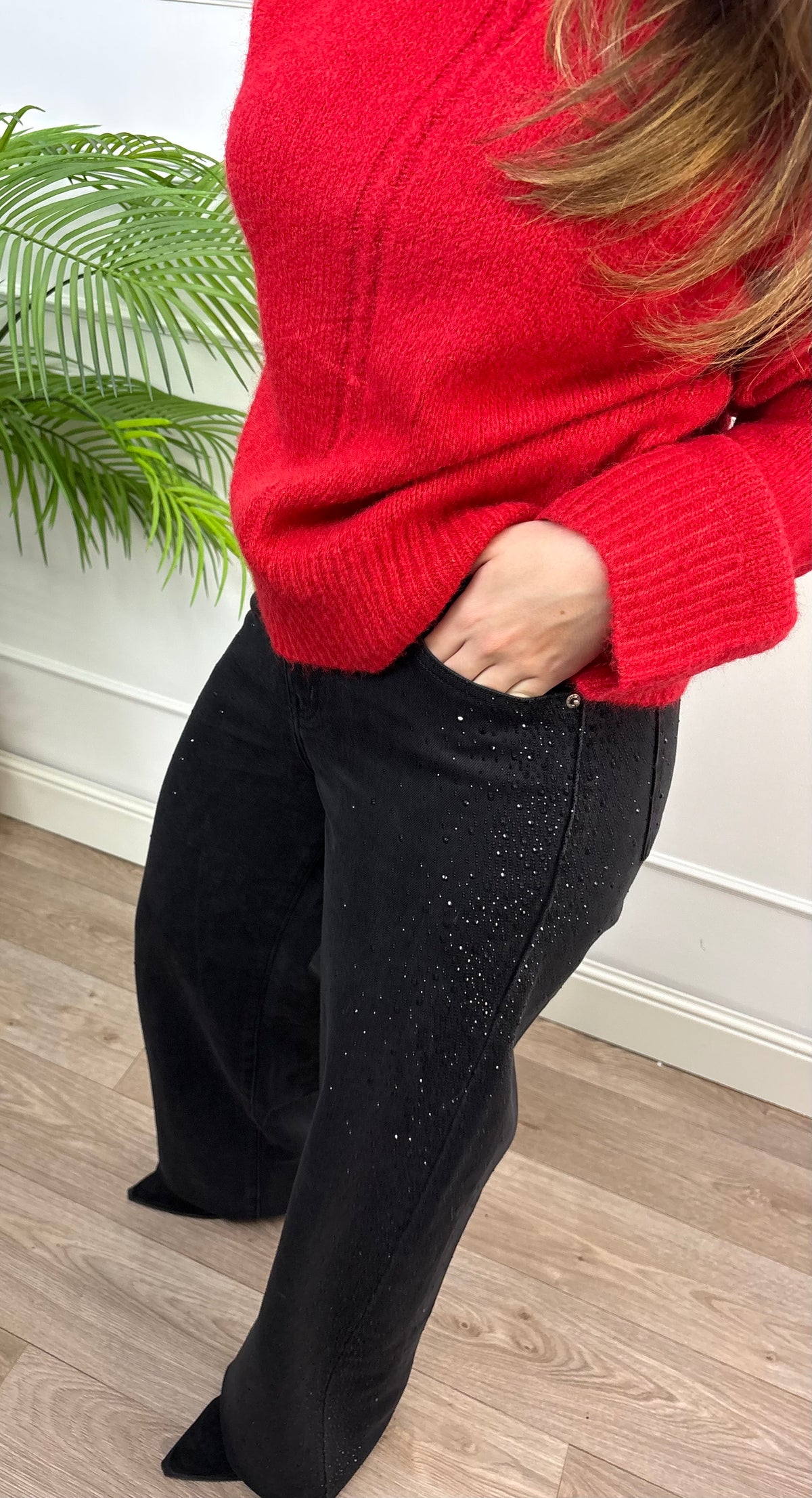 JEANS NEGROS BRILLOS