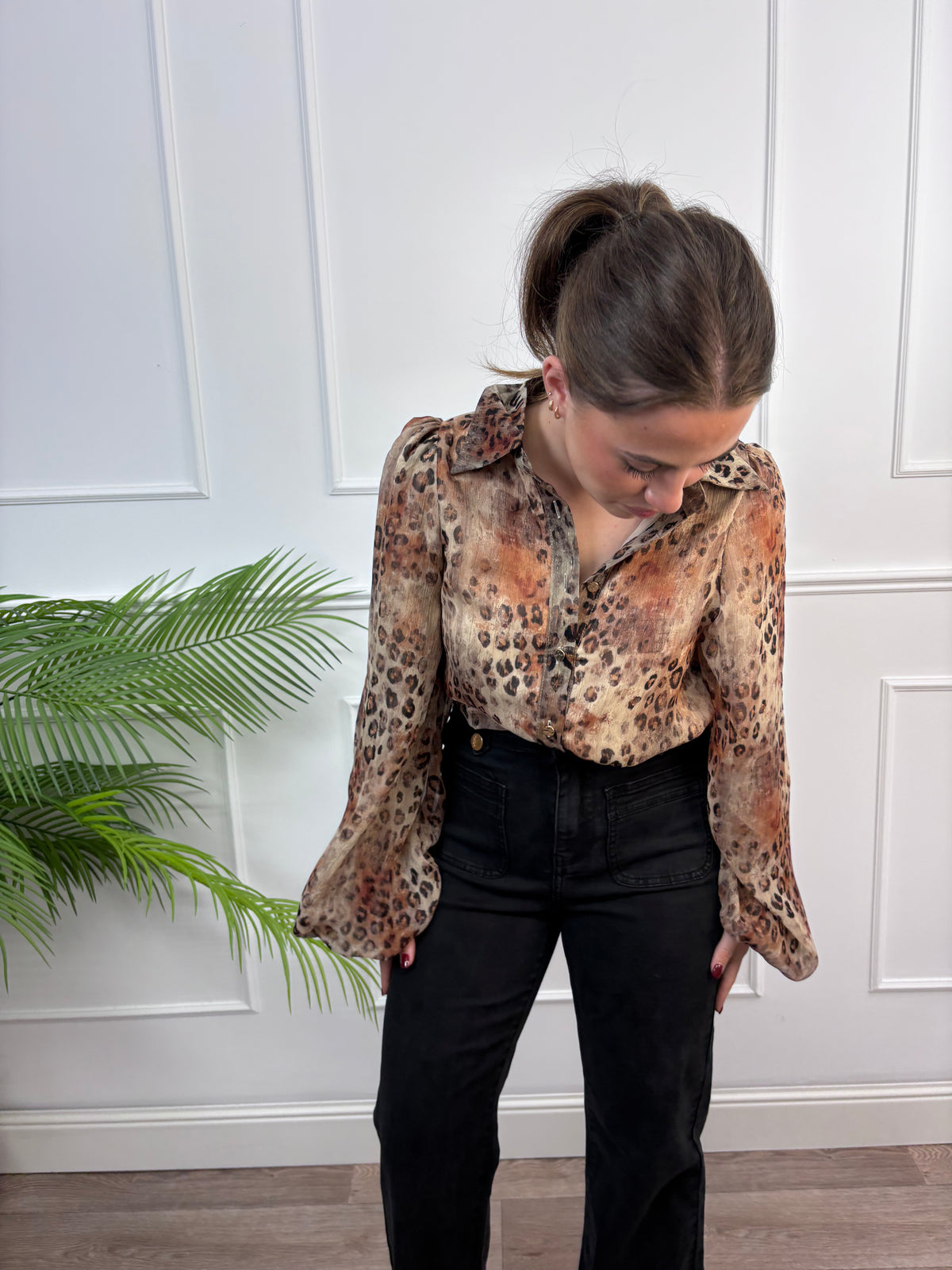 CAMISA PRINT TONOS MARRONES