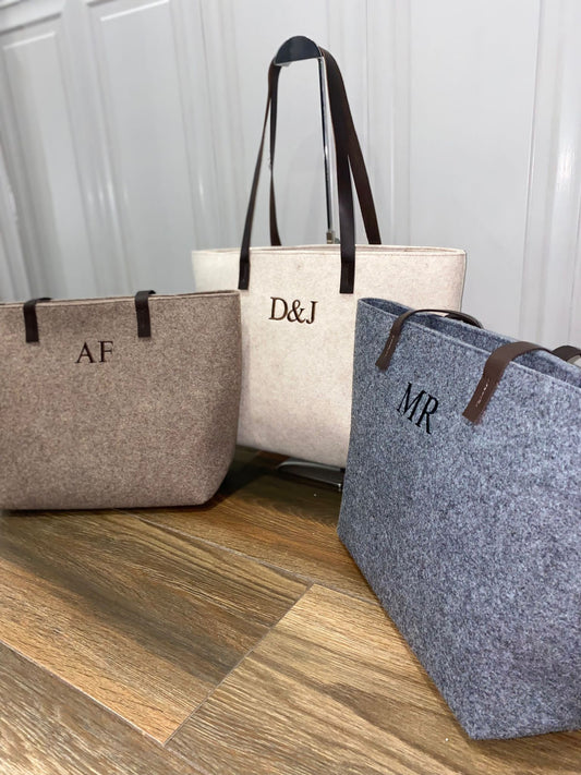 Bolso fieltro grabado personalizable