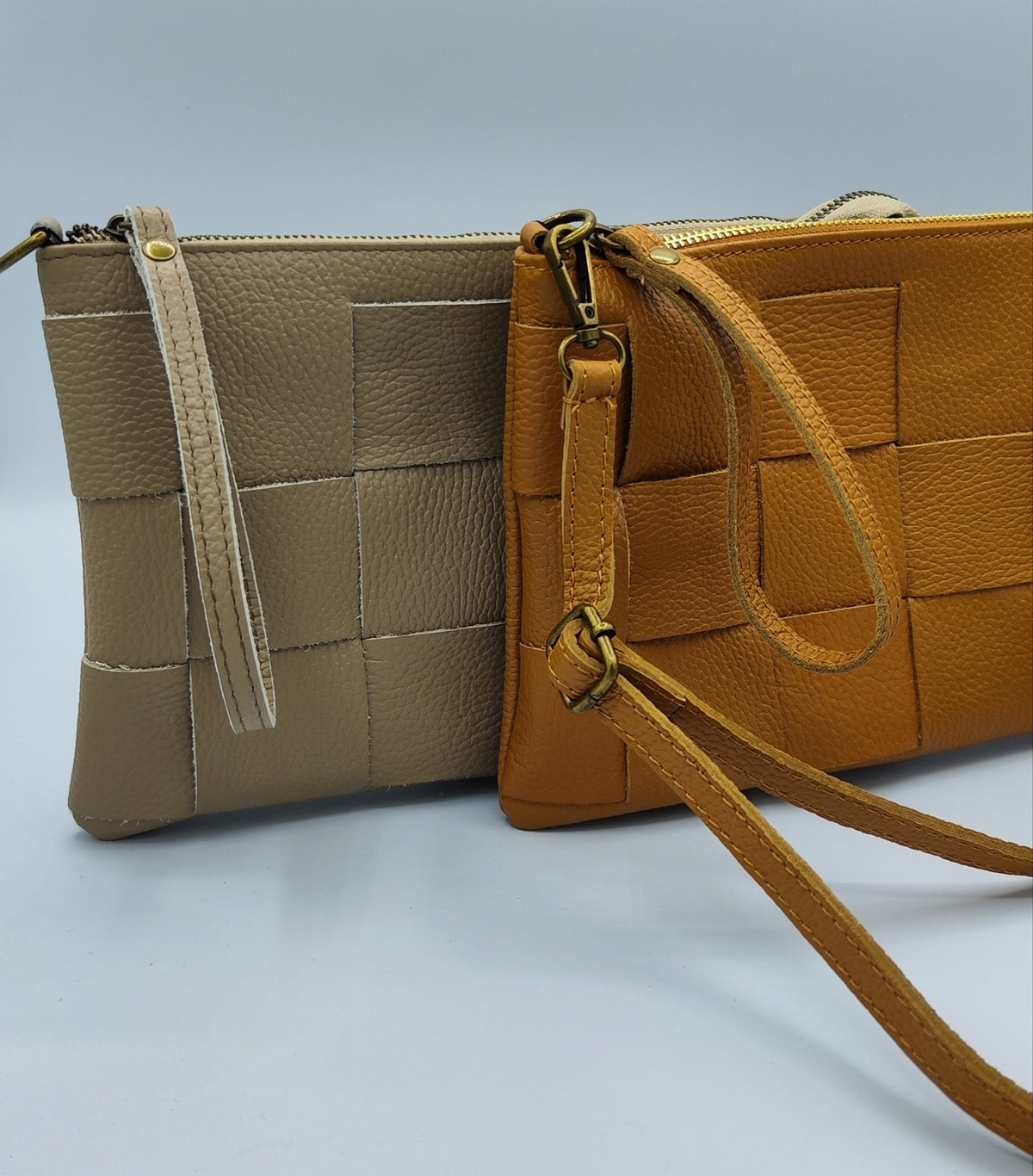 Bolso troquelado pequeño camel