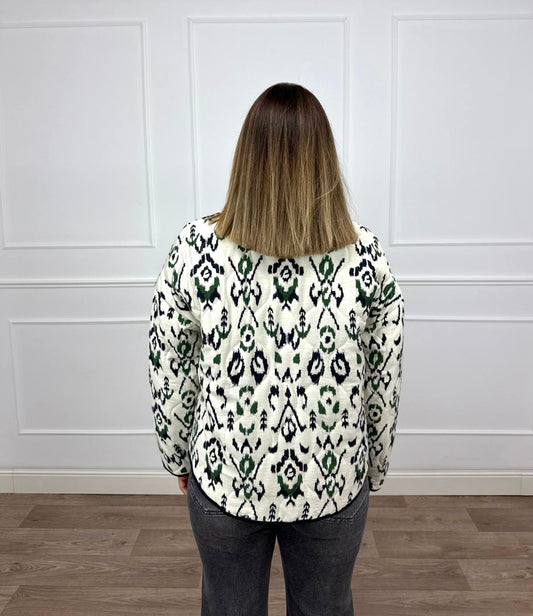 Chaqueta acolchada estampada
