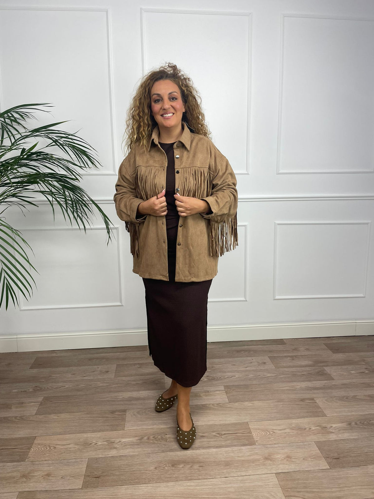 Chaqueta flecos