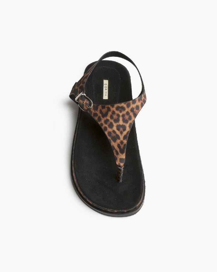 Sandalia plana leopardo