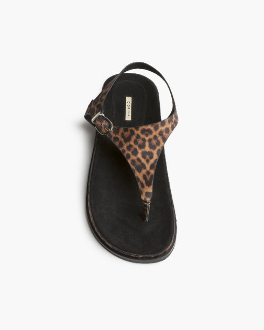 Sandalia plana leopardo
