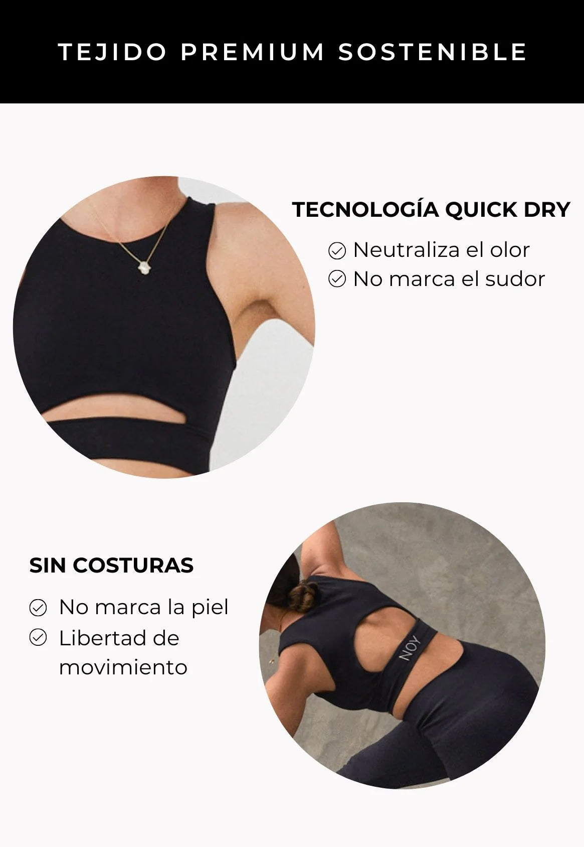 Top olímpico negro