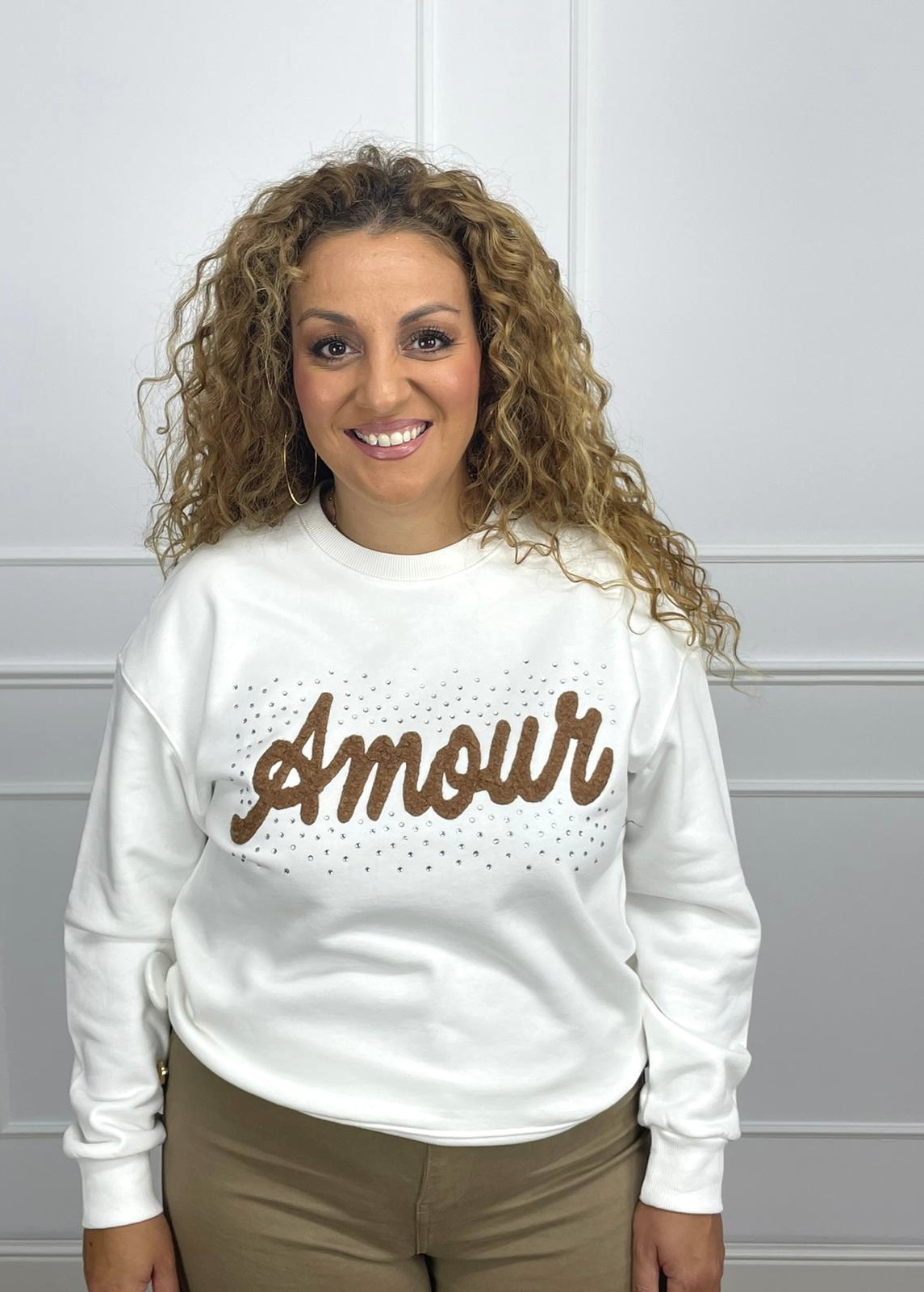 SUDADERA AMOUR BLANCA 2