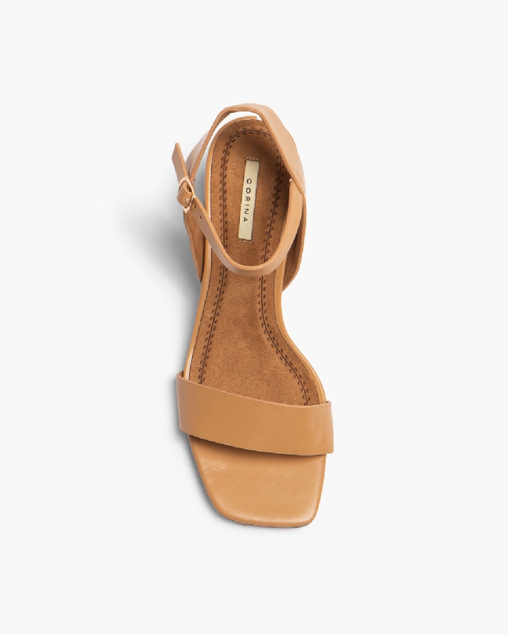 SANDALIA CAMEL TACON ANCHO 2