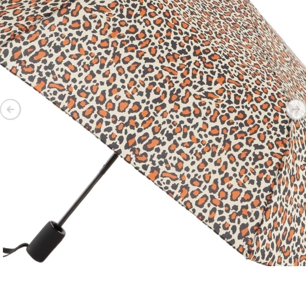 PARAGUAS PLEGABLE ANIMAL PRINT NARANJA  1