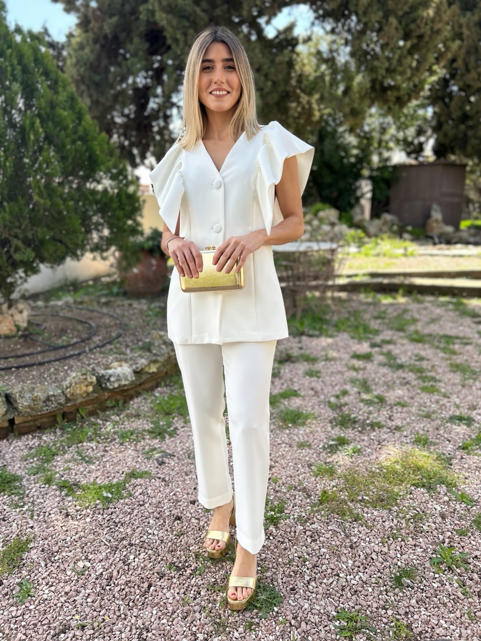 CONJUNTO DOS PIEZAS TRAJE CHAQUETA VOLANTE  1