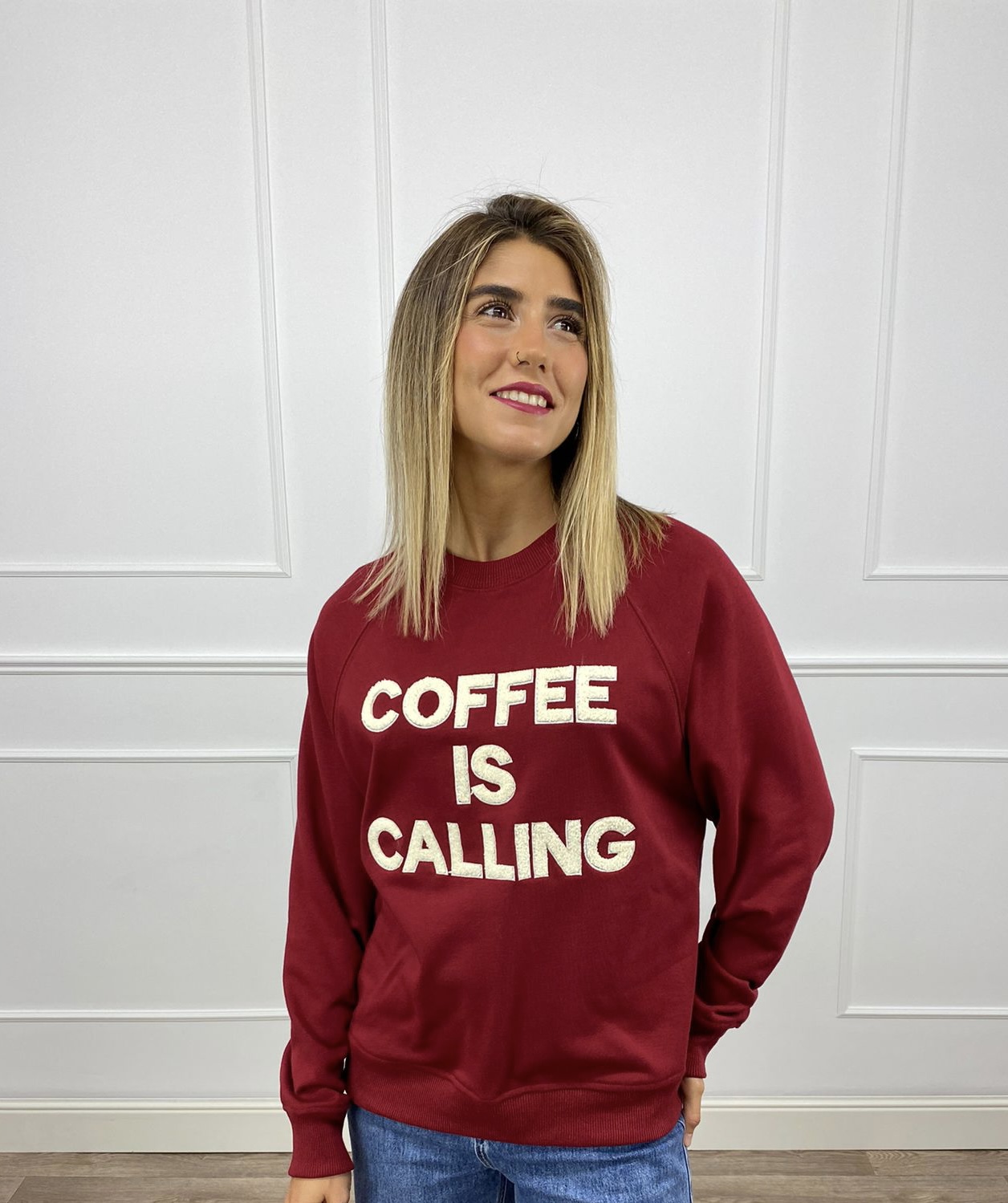 SUDADERA BURDEOS COFEE 1